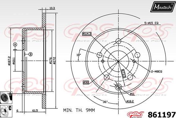 Maxtech 70160084 - Комплект направляючої гільзи autozip.com.ua