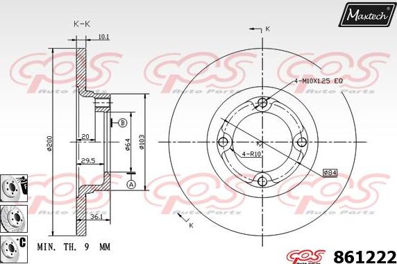 Maxtech 70200704 - Ремкомплект, гальмівний супорт autozip.com.ua