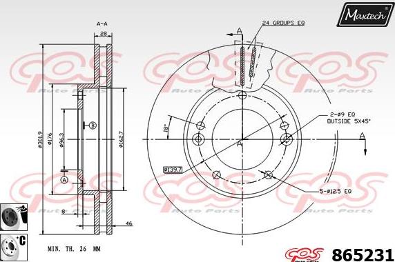 Maxtech 70160034 - Комплект направляючої гільзи autozip.com.ua