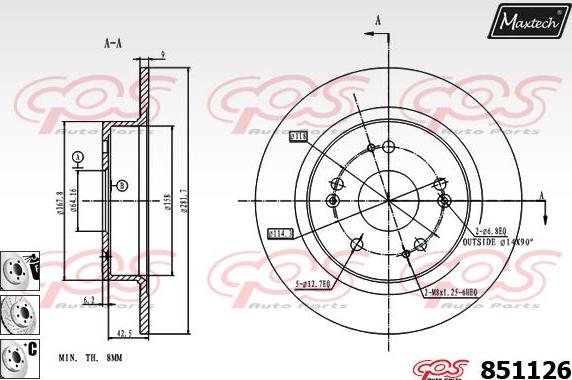 Maxtech 70160031 - Комплект направляючої гільзи autozip.com.ua