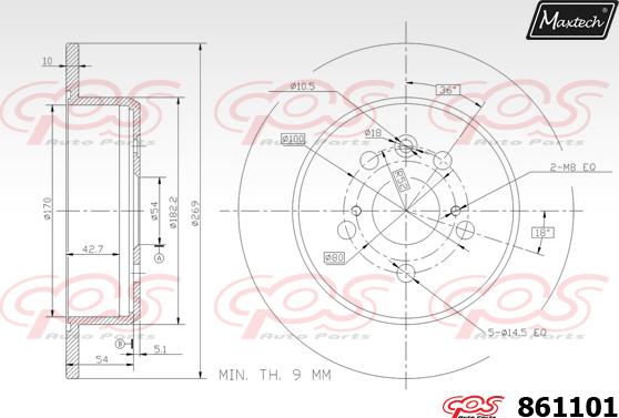 Maxtech 70160155 - Комплект направляючої гільзи autozip.com.ua