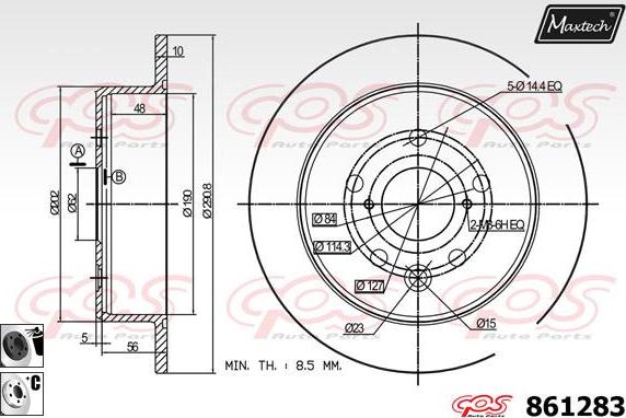 Maxtech 70160167 - Комплект направляючої гільзи autozip.com.ua