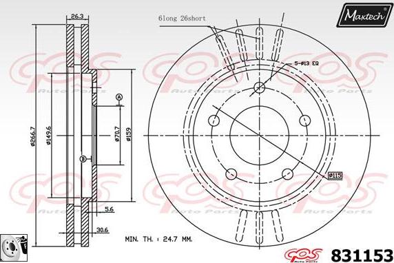 Maxtech 70180459 - Прокладка, поршень корпусу скоби тор autozip.com.ua