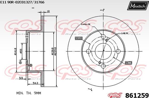 Maxtech 70180435 - Прокладка, поршень корпусу скоби тор autozip.com.ua