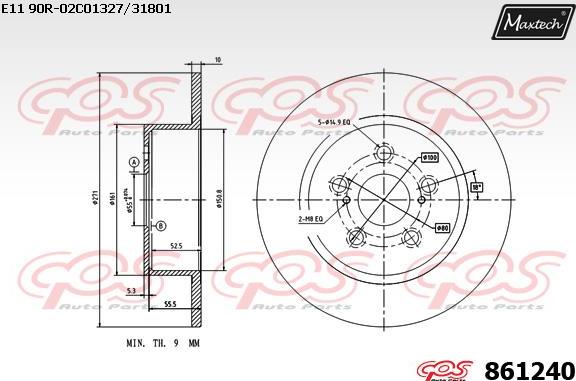 Maxtech 70180084 - Прокладка, поршень корпусу скоби тор autozip.com.ua