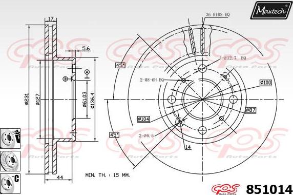 Maxtech 70200605 - Ремкомплект, гальмівний супорт autozip.com.ua