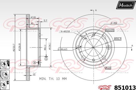 Maxtech 72934013 - Поршень, корпус скоби гальма autozip.com.ua