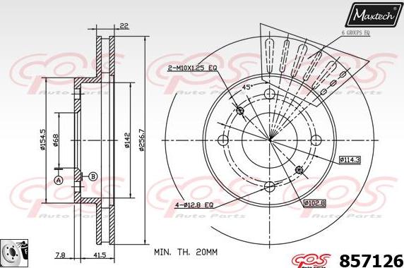 Maxtech 70180363 - Прокладка, поршень корпусу скоби тор autozip.com.ua