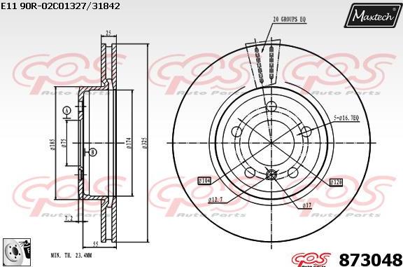 Maxtech 70180301 - Прокладка, поршень корпусу скоби тор autozip.com.ua