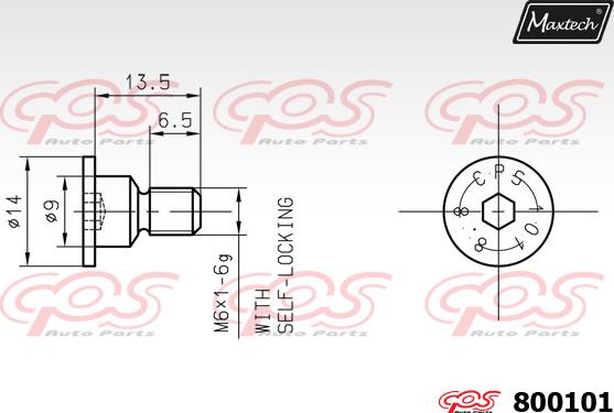 Maxtech 70180315 - Прокладка, поршень корпусу скоби тор autozip.com.ua