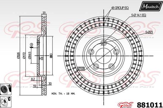 Maxtech 70180310 - Прокладка, поршень корпусу скоби тор autozip.com.ua