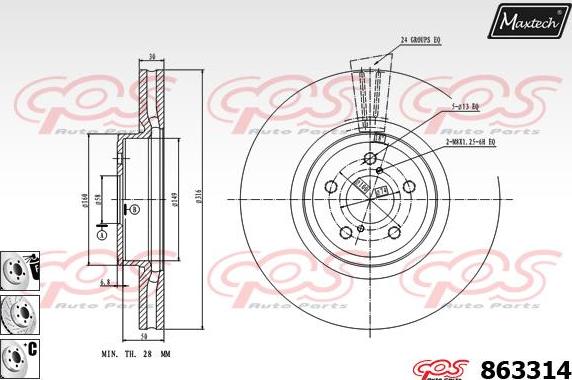 Maxtech 72960003 - Поршень, корпус скоби гальма autozip.com.ua