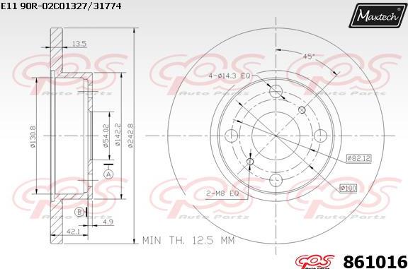 Maxtech 70180250 - Прокладка, поршень корпусу скоби тор autozip.com.ua