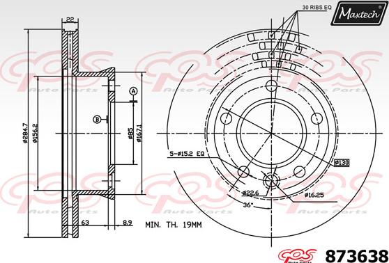 Maxtech 70180253 - Прокладка, поршень корпусу скоби тор autozip.com.ua