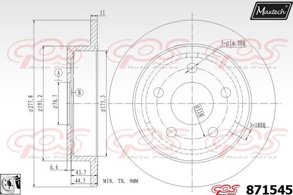 Maxtech 70180286 - Прокладка, поршень корпусу скоби тор autozip.com.ua