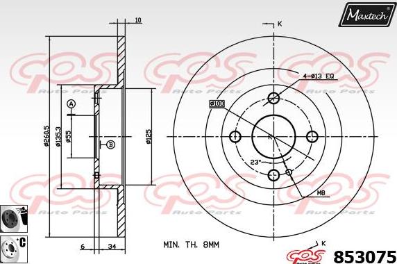 Maxtech 70200480 - Ремкомплект, гальмівний супорт autozip.com.ua