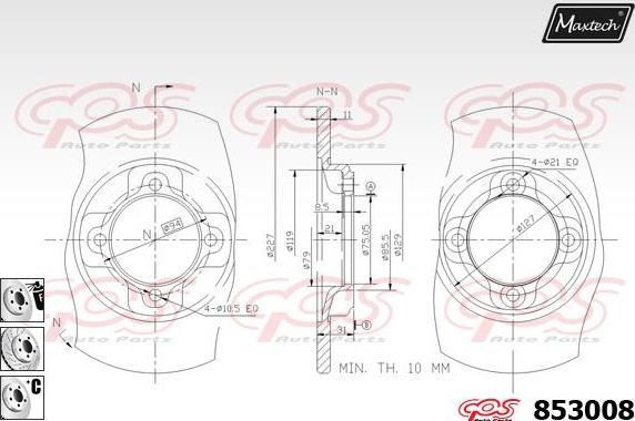 Maxtech 70200427 - Ремкомплект, гальмівний супорт autozip.com.ua