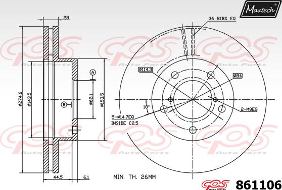 Maxtech 70200597 - Ремкомплект, гальмівний супорт autozip.com.ua