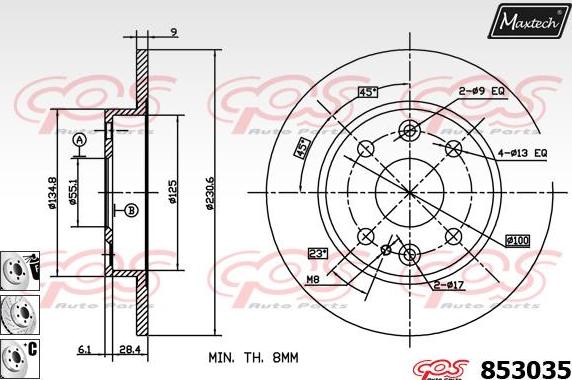 Maxtech 70200545 - Ремкомплект, гальмівний супорт autozip.com.ua