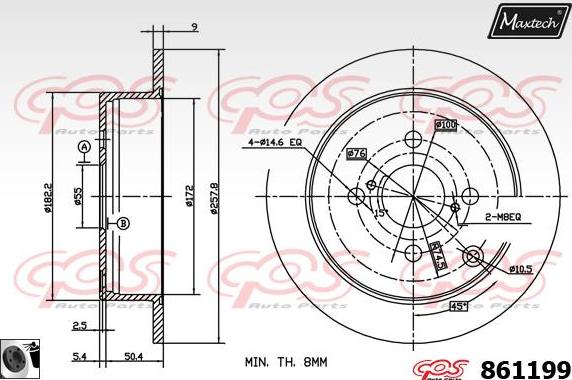 Maxtech 70200556 - Ремкомплект, гальмівний супорт autozip.com.ua