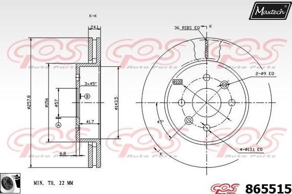 Maxtech 70200552 - Ремкомплект, гальмівний супорт autozip.com.ua