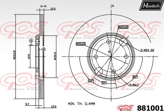 Maxtech 70200580 - Ремкомплект, гальмівний супорт autozip.com.ua