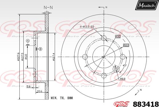 Maxtech 70200572 - Ремкомплект, гальмівний супорт autozip.com.ua