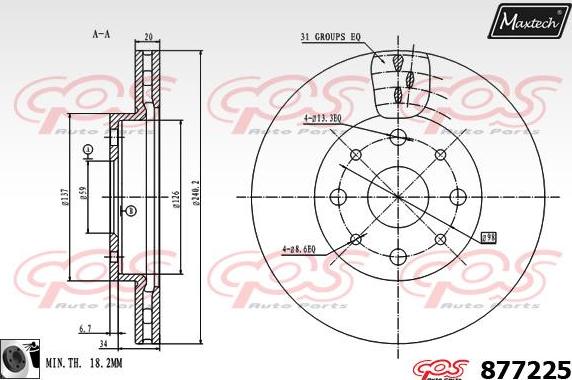 Maxtech 70200610 - Ремкомплект, гальмівний супорт autozip.com.ua