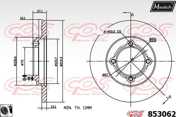 Maxtech 70200683 - Ремкомплект, гальмівний супорт autozip.com.ua