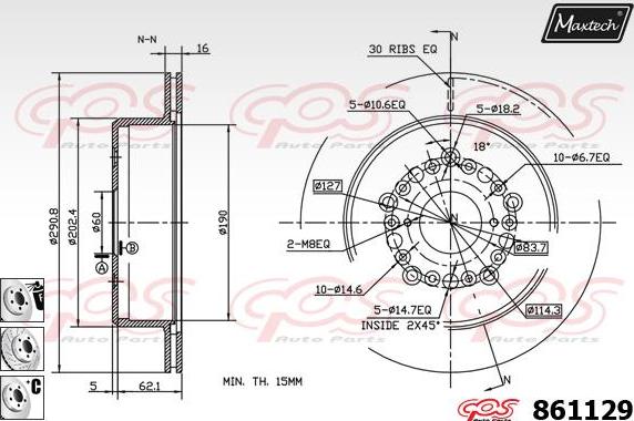 Maxtech 70200626 - Ремкомплект, гальмівний супорт autozip.com.ua