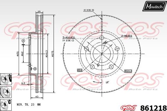 Maxtech 72944011 - Поршень, корпус скоби гальма autozip.com.ua