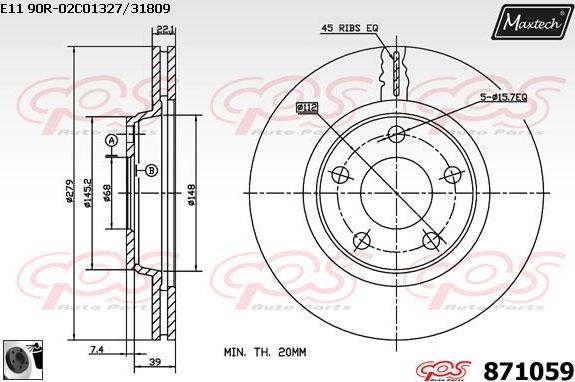 Maxtech 70200034 - Ремкомплект, гальмівний супорт autozip.com.ua