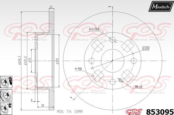 Maxtech 72954002 - Поршень, корпус скоби гальма autozip.com.ua