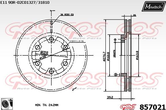 Maxtech 70200100 - Ремкомплект, гальмівний супорт autozip.com.ua