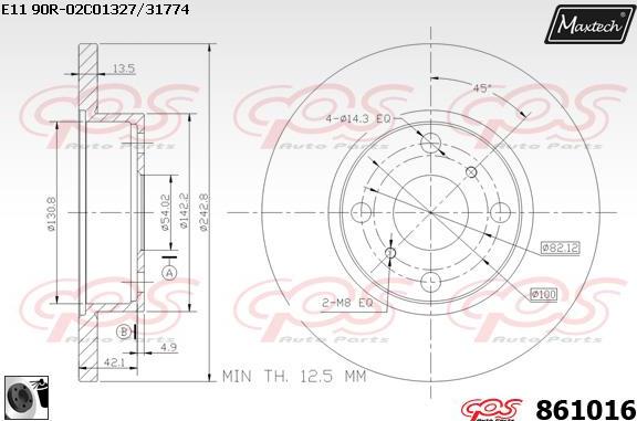 Maxtech 70200103 - Ремкомплект, гальмівний супорт autozip.com.ua