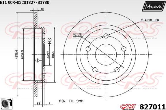 Maxtech 70200820 - Ремкомплект, гальмівний супорт autozip.com.ua