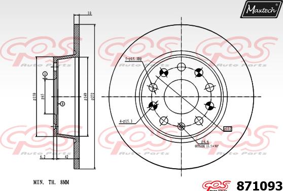 Maxtech 70200821 - Ремкомплект, гальмівний супорт autozip.com.ua