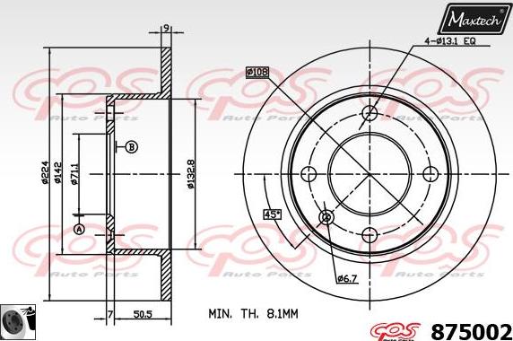 Maxtech 70200349 - Ремкомплект, гальмівний супорт autozip.com.ua