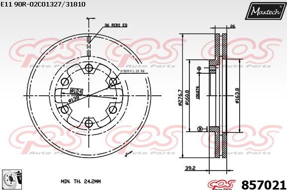 Maxtech 70200368 - Ремкомплект, гальмівний супорт autozip.com.ua