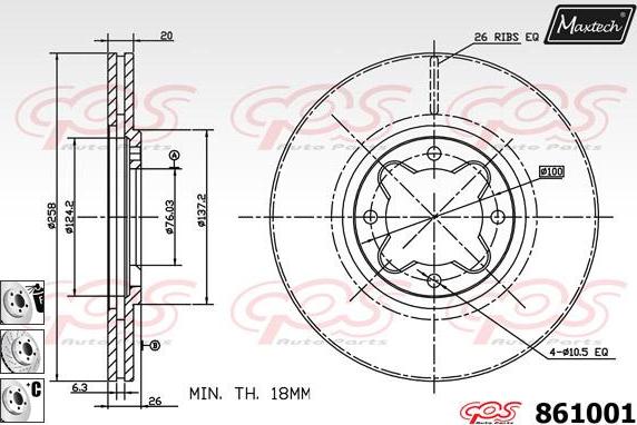 Maxtech 70200323 - Ремкомплект, гальмівний супорт autozip.com.ua