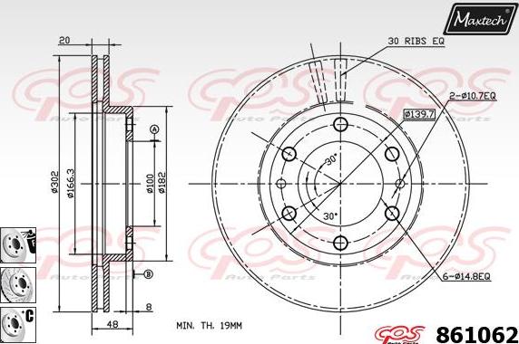 Maxtech 70200291 - Ремкомплект, гальмівний супорт autozip.com.ua