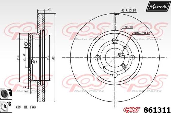 Maxtech 70200292 - Ремкомплект, гальмівний супорт autozip.com.ua