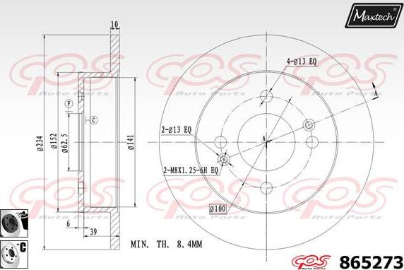 Maxtech 70200248 - Ремкомплект, гальмівний супорт autozip.com.ua