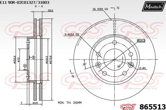 Maxtech 70200218 - Ремкомплект, гальмівний супорт autozip.com.ua