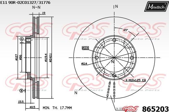 Maxtech 70200236 - Ремкомплект, гальмівний супорт autozip.com.ua