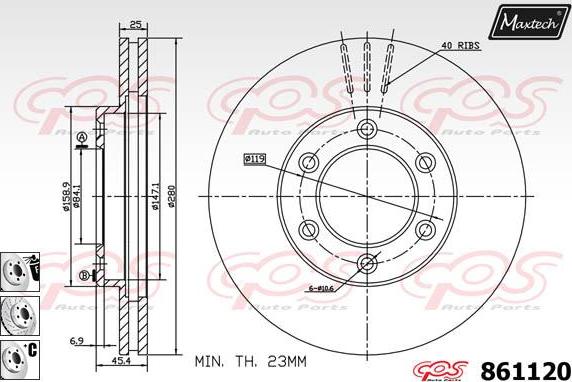 Maxtech 70200652 - Ремкомплект, гальмівний супорт autozip.com.ua