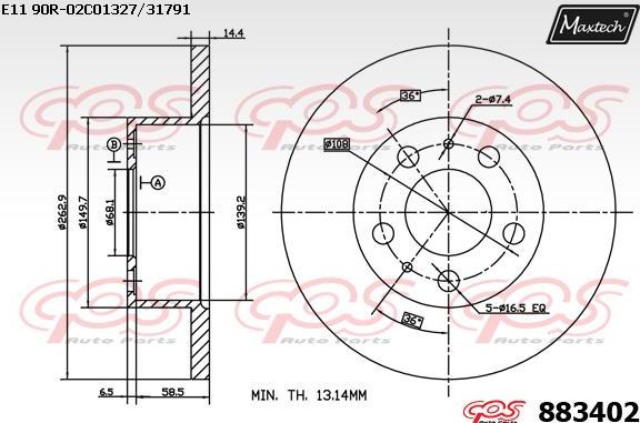 Maxtech 70200756 - Ремкомплект, гальмівний супорт autozip.com.ua