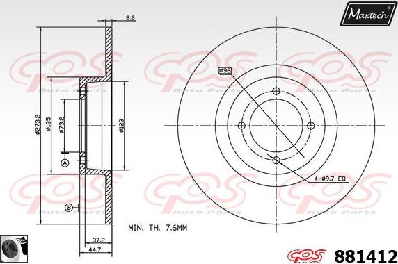 Maxtech 70200711 - Ремкомплект, гальмівний супорт autozip.com.ua