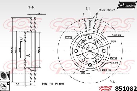 Maxtech 70200737 - Ремкомплект, гальмівний супорт autozip.com.ua