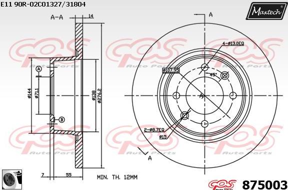 Maxtech 70200775 - Ремкомплект, гальмівний супорт autozip.com.ua